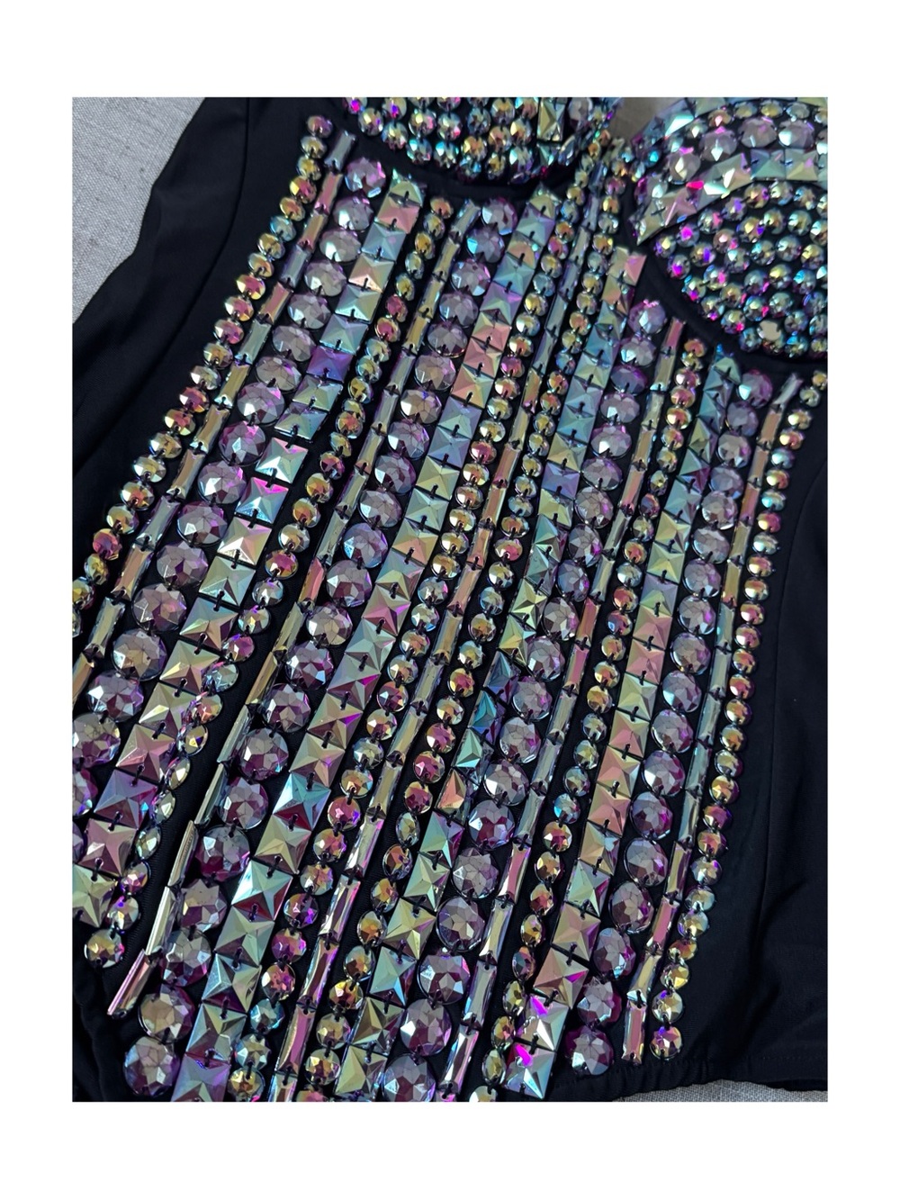 Purple Rhinestone Bodysuit - Picture 3 of 7